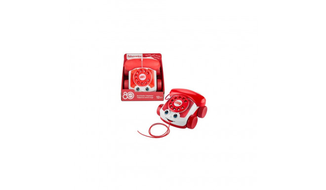 Fisher-Price Red Chatter Telephone Baby &amp; Toddler Pull Toy, Mattel 80th Anniversary Edition