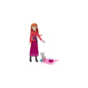 Disney Frozen Anna Fashion Doll &amp; Wolf Cub Figure with 4 Nurturing Accessories Inspired by M