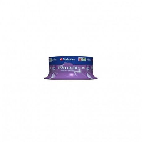Verbatim DVD+R Double Layer 8x Matt Silver 25pk Spindle