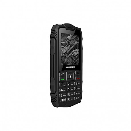 Hammer Rock must 2.4" TFT 32 MB 32 MB kahe SIM-kaardiga Bluetooth 3.0 põhikaamera 0,3 MP 1800 mAh