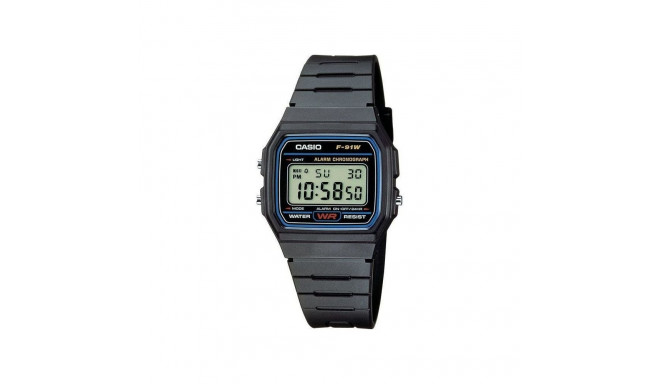 Casio F-91W-1YER retro stiilis universaalne käekell