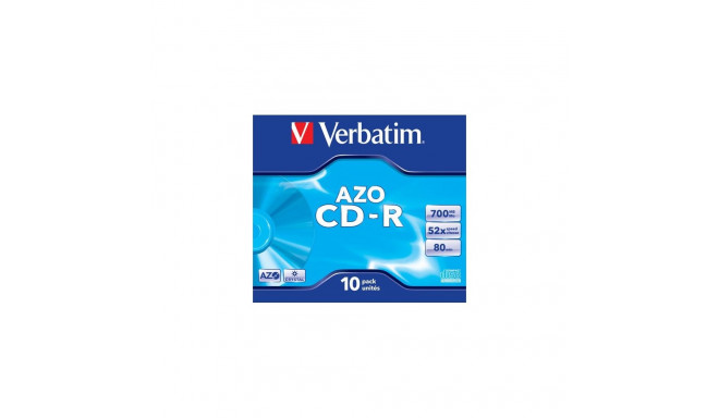 Verbatim CD-R 80/700MB 52X AZO CRYSTAL jewel box – 43327