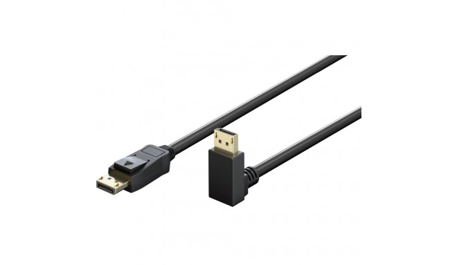 DisplayPort™ Cable 2.0/2.1, 54 Gbit/s top angled