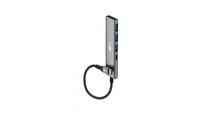 USB-C 3.2 hub: 3x USB 3.2, 1x USB-C 3.2, 5Gbit/s, Slim, hall