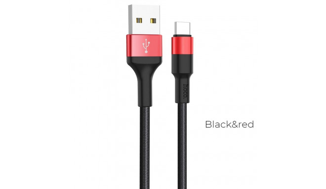 Cable USB A to USB C Hoco 2A 1 m X26 black red