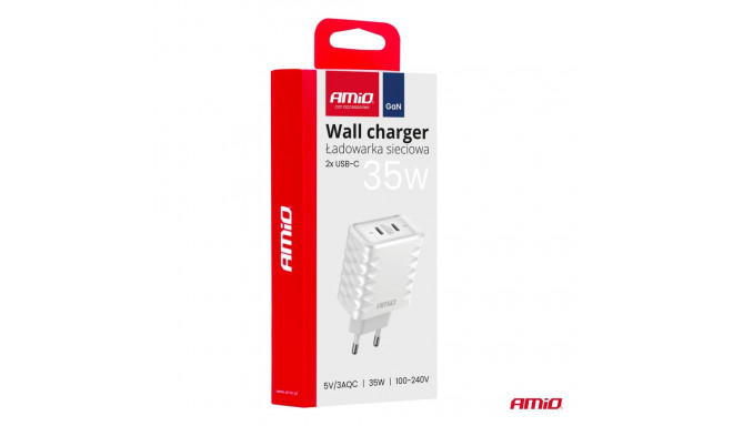 Seinalaadija Quick Charger 35W 2xUSB-C