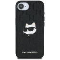Karl Lagerfeld Monogram Choupette Head Pin iPhone 16e Case - Black