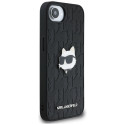 Karl Lagerfeld Monogram Choupette Head Pin iPhone 16e Case - Black