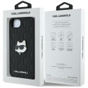 Karl Lagerfeld Monogram Choupette Head Pin iPhone 16e Case - Black