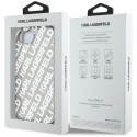 Karl Lagerfeld IML Repeat Logo case for iPhone 16e - silver