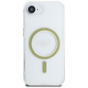 Guess IML Glitter Circle MagSafe iPhone 16e Case - Clear