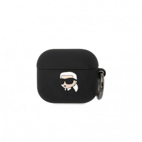 Karl Lagerfeld Silicone Karl Head 3D Case for AirPods 3 - Black
