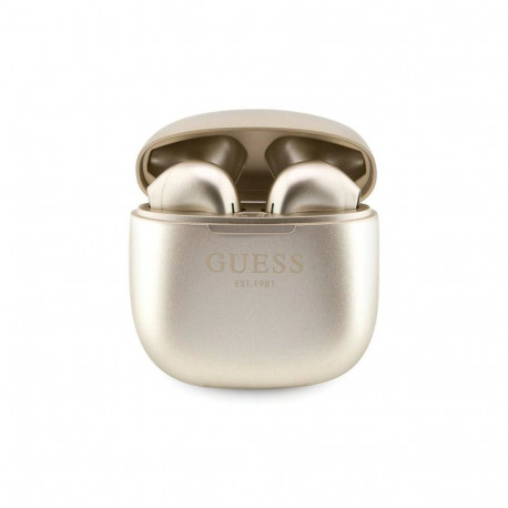Guess GUTWST26PSD TWS Bluetooth headphones + docking station - gold Classic EST Logo