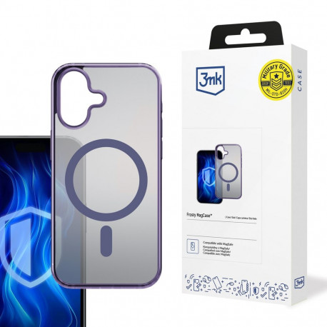 3mk Frosty MagCase Purple for Apple iPhone 16 - purple