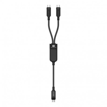 Acefast C5 USB-C - USB-C / USB-C 2in1 100W 480Mb/s cable - black