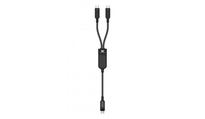 Acefast C5 USB-C - USB-C / USB-C 2in1 100W 480Mb/s cable - black