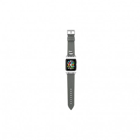 Karl Lagerfeld KLAWMOKHG Apple Watch Strap 38/40 / 41mm silver / silver strap Saffiano Karl Heads