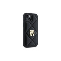 DKNY Quilted Stack Logo iPhone 14 Case - Black