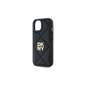 DKNY Quilted Stack Logo iPhone 14 Case - Black