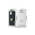 DKNY Quilted Stack Logo iPhone 14 Case - Black