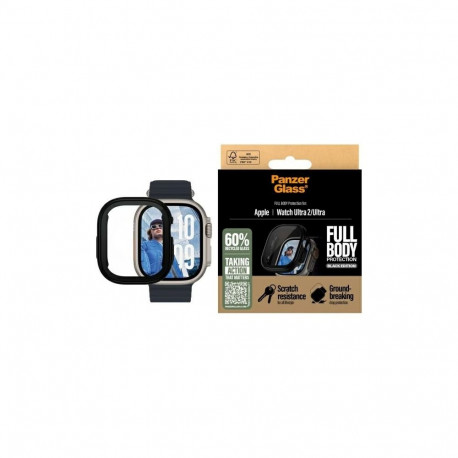 PanzerGlass Snappie Full Body Tempered Glass for Apple Watch Ultra 2 - Black