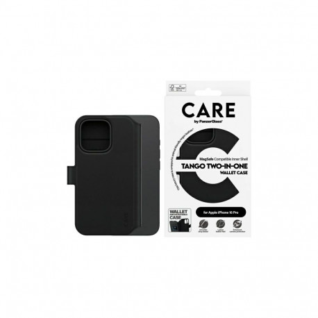 CARE by PanzerGlass Feature Tango 2in1 Wallet MagSafe Case for iPhone 16 Pro - Black