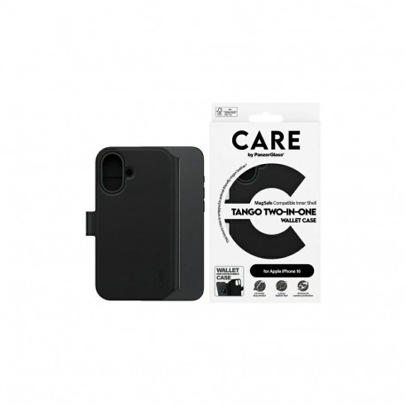CARE by PanzerGlass Feature Tango 2in1 Wallet MagSafe Case for iPhone 16 - Black
