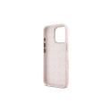 Guess Silicone Script Metal Logo & Frame iPhone 16 Pro Case - Pink