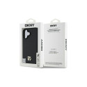 DKNY Repeat Pattern Stack Logo MagSafe iPhone 16 Case - Black
