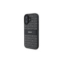 DKNY Texture Pattern Tonal Stripe iPhone 16 Case - Black