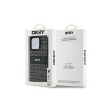 DKNY Texture Pattern Tonal Stripe iPhone 16 Pro Max Case - Black