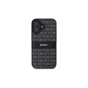 DKNY Texture Pattern Tonal Stripe iPhone 16 Case - Black