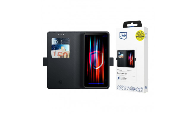 3mk case Wallet Case Sony Xperia 10 V, black