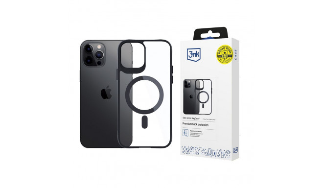3mk Satin Armor MagCase with MagSafe for iPhone 12 Pro Max - Clear with Black Frame