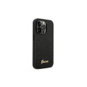 Guess GUHCP14LHGGSHK iPhone 14 Pro 6,1" czarny/black hard case Glitter Script