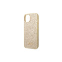 Guess GUHCP14SHGGSHD iPhone 14 6,1" złoty/gold hard case Glitter Script