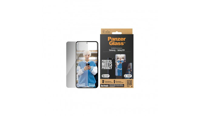 PanzerGlass Ultra-Wide Fit Privacy Tempered Glass with Positioner for Samsung Galaxy S24