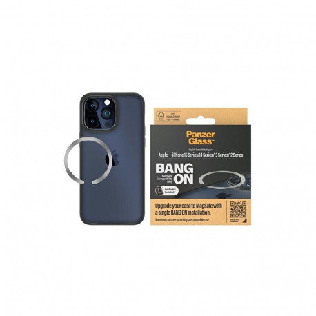 MagSafe PanzerGlass Bang ON ring for iPhone 12 / 13 / 14 / 15 - silver