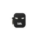 Karl Lagerfeld KLA2RUNCHK AirPods 1/2 cover black/black Silicone Choupette Head 3D