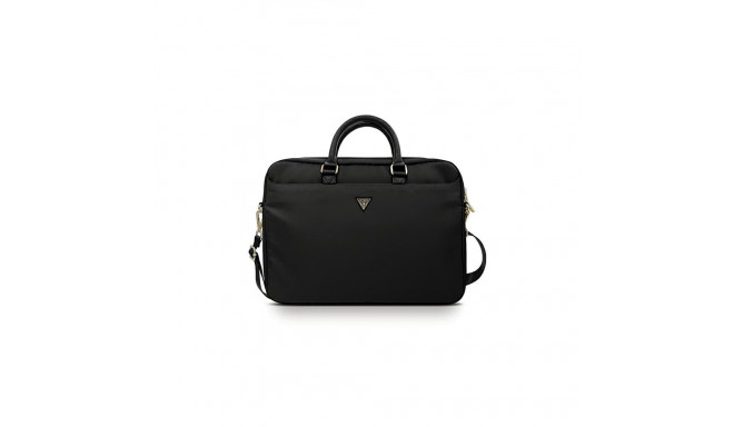 Guess Nylon Triangle Logo bag for a 16" laptop - black