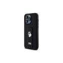 Karl Lagerfeld Gripstand Saffiano Choupette Pins case for iPhone 13 Pro Max - black
