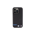 BMW Leather Carbon case for iPhone 15 Pro - black