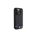 BMW Leather Carbon case for iPhone 15 Pro - black