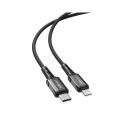 Acefast C1-01 Lightning - USB-C MFi PD cable 30W 3A 480Mb/s 1.2m - black