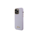 Guess Glitter Glossy Script case for iPhone 15 Pro Max - lilac