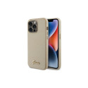Guess Glitter Glossy Script case for iPhone 15 Pro Max - gold