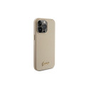Guess Glitter Glossy Script case for iPhone 15 Pro - gold