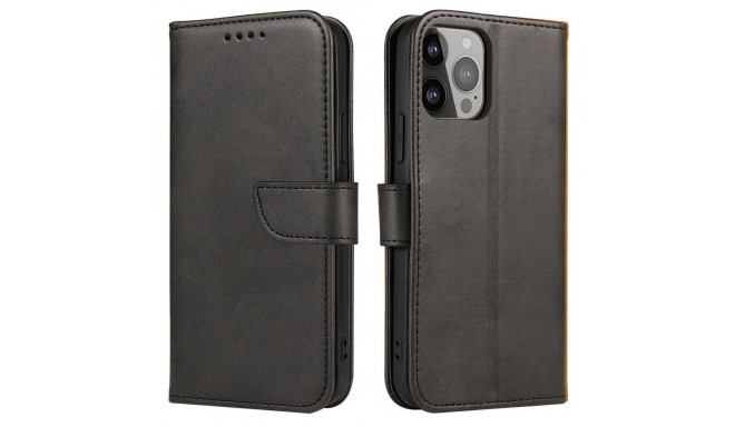 Magnet Case with flap and wallet for Samsung S23 FE - black