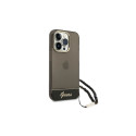 Guess GUHCP14LHGCOHK iPhone 14 Pro 6,1" czarny/black hardcase Translucent Pearl Strap