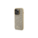 Guess Disco Metal Script case for iPhone 15 Pro - gold